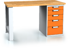 Workbenches alcera UNI - board - foot - container 880 x 1500 x 700